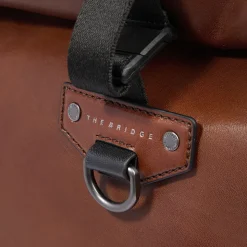 Zaino in pelle uomo con apertura roll-top
