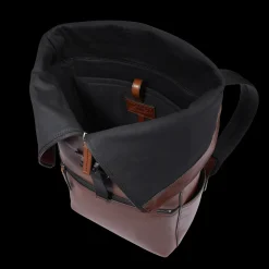 Zaino in pelle uomo con apertura roll-top