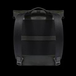 Zaino in pelle uomo con apertura roll-top