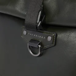 Zaino in pelle uomo con apertura roll-top