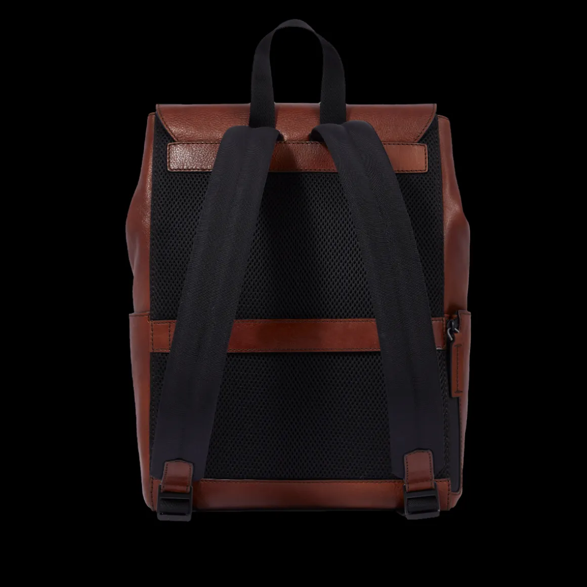 Zaino in pelle uomo con patta frontale