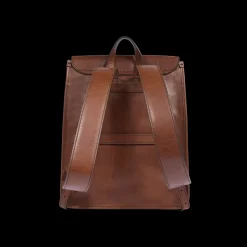 Zaino in pelle uomo con tasche frontali