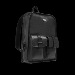 Zaino in pelle uomo una zip e tasche frontali