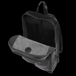 Zaino in pelle uomo una zip e tasche frontali