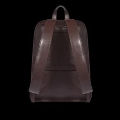 Zaino in pelle uomo una zip e tasche frontali