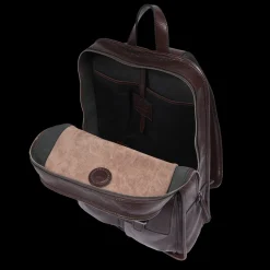 Zaino in pelle uomo una zip e tasche frontali